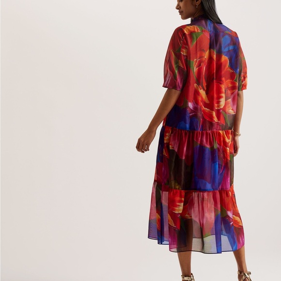 Ted Baker MIRU Floral Print Midi Dress - Picture 2 of 9